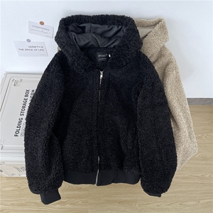 美式复古羊羔毛棉衣男冬季潮加厚慵懒风毛毛棉服痞帅保暖情侣外套图片