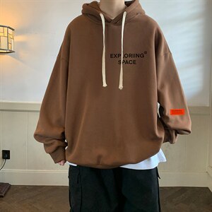 纯棉连帽卫衣男大码运动帽衫宽松薄WY2244-P35 加绒款-P40图片