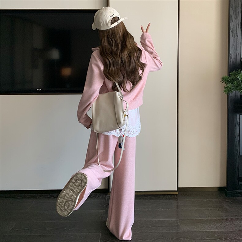 三件套蕾丝拼接卫衣休闲套装2C317A-8508-P180-K248,女装套装/套裙,2C317A