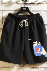 MK37262-P15冰丝短裤男士大码宽松休闲五分裤男运动中裤砖墙，男装休闲裤，电商A040A