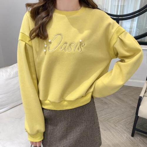 【现货】秋季新款珍珠字母绣花卫衣，女装卫衣/绒衫，法贝萱