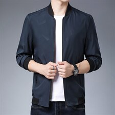 T3104男式2023年春季新款长袖外套立领纯色休闲上衣夹克P60,男装夹克,电商B360