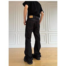高街撞色红线cleanfit美式原牛男女微喇牛仔裤N713，男装牛仔裤，星座1116A（原606A-3）