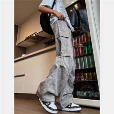 美式工装裤子男款直筒日系复古潮牌休闲长裤KK717/P55，男装工装外套，电商D202-1