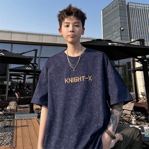 ！2026夏季新款男士重工刺绣碎花短袖T恤百搭半袖T2507特P28图片