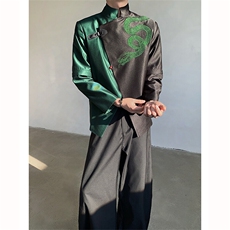 现货！25新中式设计感蛇图腾礼服西装外套XZ98-P158，男装西服，电商B288