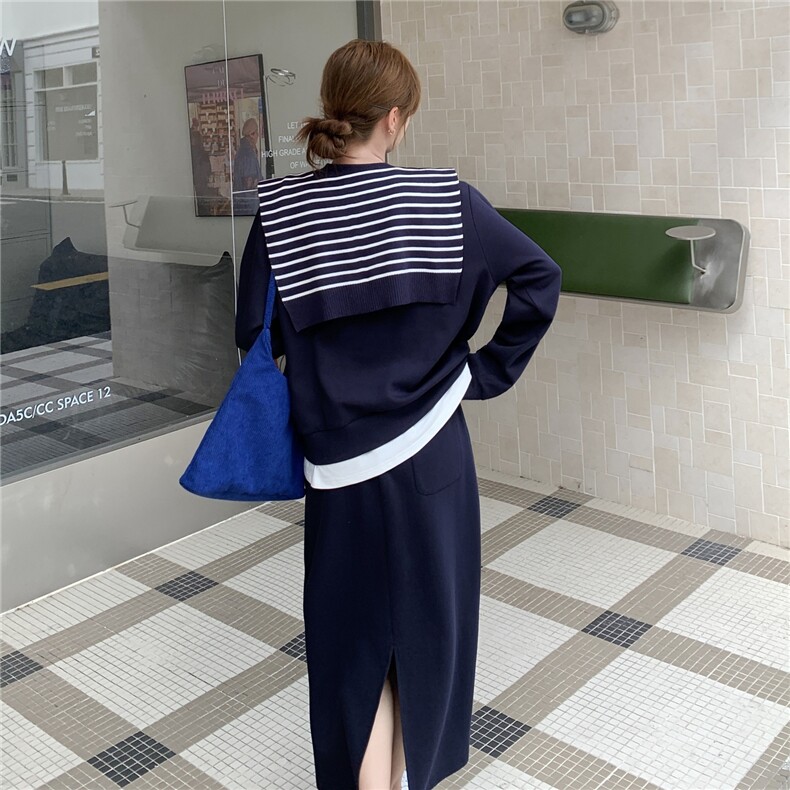 2026春新品藏青色卫衣半身裙套装送披肩2C375-565-P175-K258,女装套装/套裙,2C375