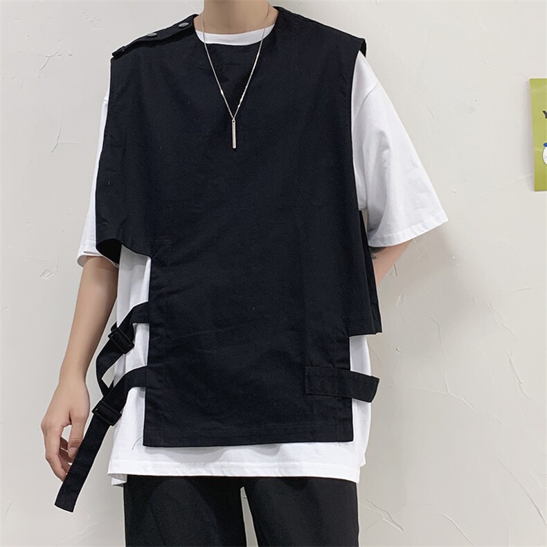 2021工装马甲ins原宿bf风暗黑机能战术背心学生现货W843-P30，男装背心/马甲，星座512-4