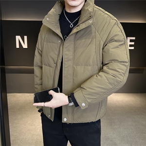 冬季店主风新款立领标羽绒服男 短款保暖羽绒外套YR25101-P198图片