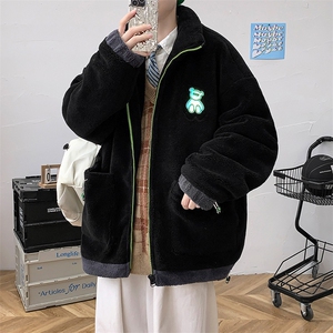 冬款加绒加厚棉衣外套港风潮羊羔绒休闲棉服男士8843-P110控价138图片