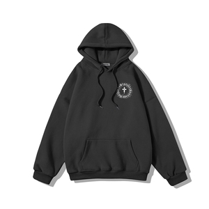 白底秋季新款美式西海岸hiphop潮流套头百搭连帽卫衣W361 P40控58图片