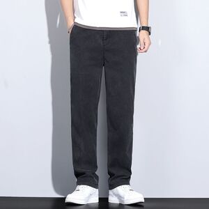 2026休闲裤男薄款冰丝宽松天丝牛仔裤美式潮牌直筒长裤子1046外贸图片