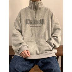 港风发泡印花卫衣男一字领50%棉50%聚酯纤维X1213-W133-P70，男装卫衣，星座1213