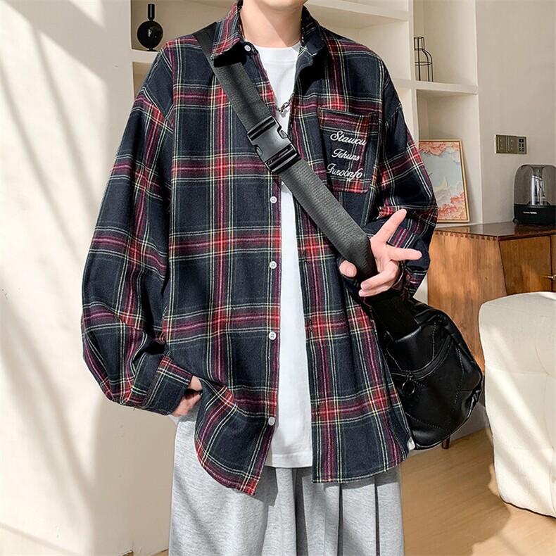 春季衬衫新款宽松休闲男女同款衬衣XZ102B-1-CS2512P55,男装衬衫,星座102B-1