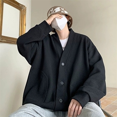开衫卫衣男春秋黑色宽松重磅外穿潮牌2025新款高级感春秋休闲外套，女装短外套，星座1210-1