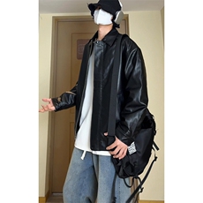 夹棉加厚冬装pu皮衣宽松夹克冬季男女棉衣外套PM7811-P82【特价】，男装夹克，电商A007
