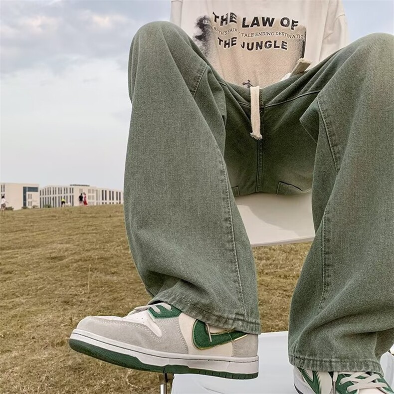 复古牛仔裤男美式vibe裤子高街ins潮牌hiphop宽松直筒裤4394-p45,男装牛仔裤,星座1008