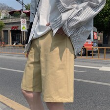K939/P25新夏季港风潮男士宽松五分裤子韩版沙滩纯色休闲大码短裤,男装休闲裤,电商A141