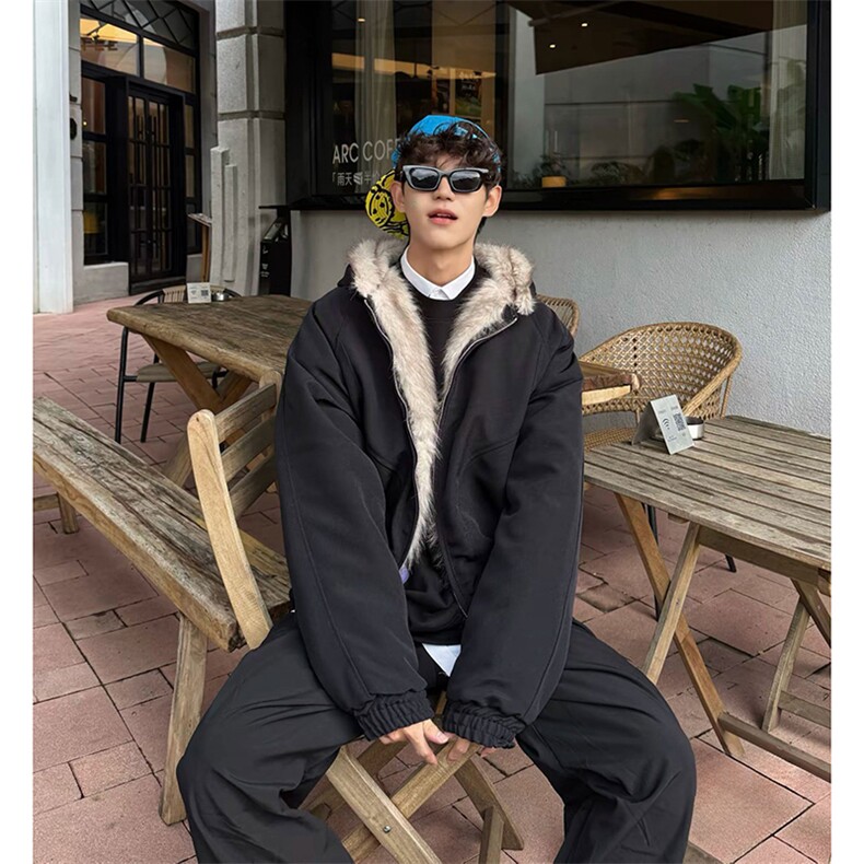 网图美式座山雕加绒加厚棉服男女秋冬宽松休闲棉衣-A2347P120，男装棉衣，电商B241