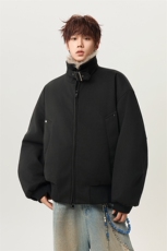 毛领座山雕加棉可立领保暖宽松棉服冬季男女棉衣外套-MY003特110，男装棉衣，电商B289