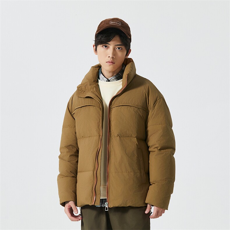 新标90白鸭绒简约休闲立领外套纯色加厚羽绒服ESY0212-P210,男装羽绒服,电商B306