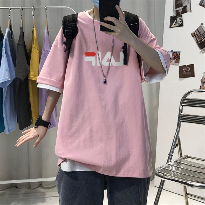 T007常年款男士休闲字母印花T恤衫外套圆领半袖五分袖TEE男女中性,男装T恤,星座115A-3
