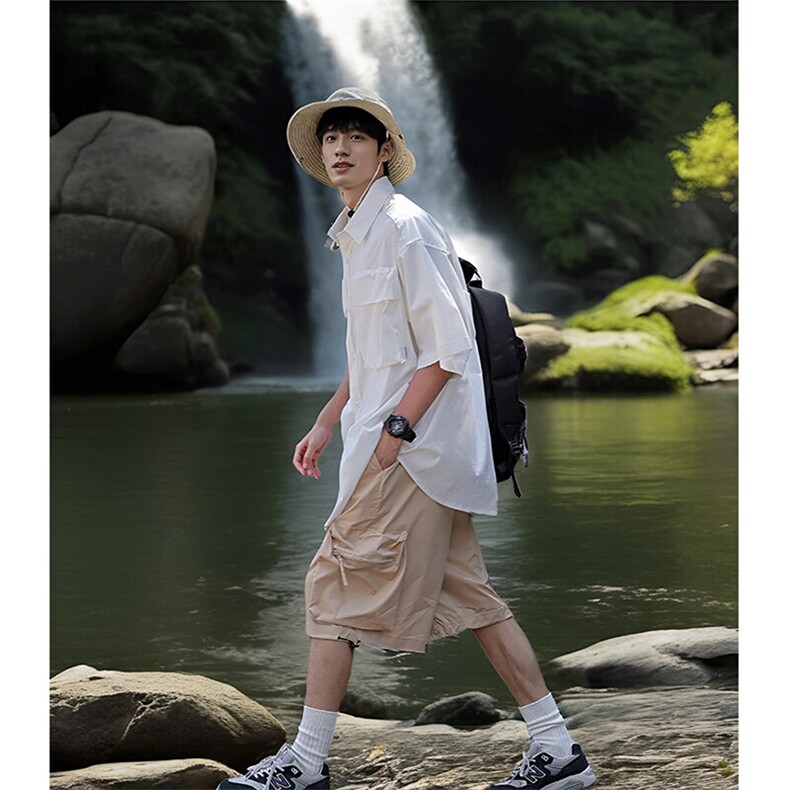 户外机能风套装短衬衫-2303Y-P75短裤-2303K-P751套2303-P150,男装牛仔裤,星座112A