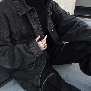 JK01-P88 控128  现货 初秋外套男女美式复古水洗牛仔夹克外套图片