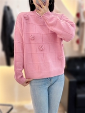 羊绒衫女秋冬新款圆领宽松毛衣百搭时尚针织打底衫，女装羊绒衫，大千羊绒