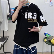 夏季流行短袖t恤男潮流港风半袖衫A210-A8328-P28，男装T恤，星座210-3