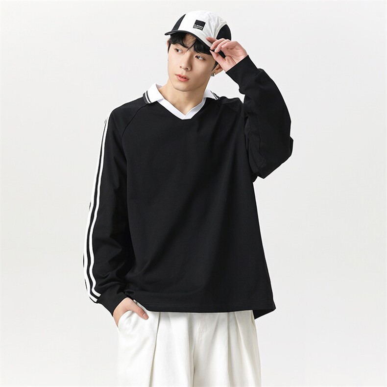 2025美式复古撞色拼接纹提花翻领冰丝速干球服TC3212-P35,男装T恤,星座717