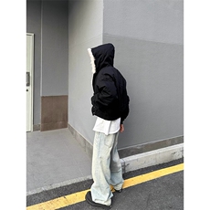 现货高品质美式高街冬季重磅硬挺短款座山雕毛领棉衣男女加厚外套，男装棉衣，电商A443