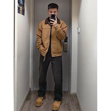 秋冬季棉衣男翻领短款夹克工装外套男春秋季美式复古正肩夹克，男装棉衣，星座1210-1