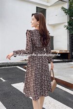 秋装花料连衣裙，女装连衣裙，天使公主