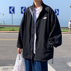 2024春季休闲宽松夹克港风潮牌ins百搭两面穿外套男上衣W7100-P45，男装夹克，星座512-2