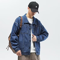 1506/QY80030/P44高端黑色牛仔外套，男装工装外套，星座1506