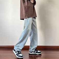 牛仔裤男秋季潮大码休闲裤子高街慵懒男日系N1557P40，男装牛仔裤，星座1116-2