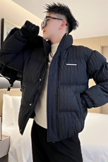 AY71/P138控178冬季社会小伙褶皱纹痞帅潮牌百搭棉服外套男黑首1，男装棉衣，星座305B-1