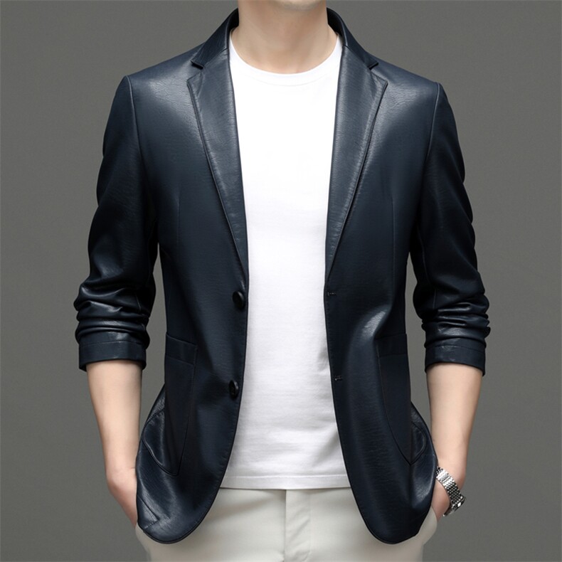 CLK88222男装皮衣西装外套商务休闲精品男士单西主推,男装皮衣,钱塘207-2