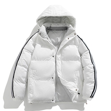 新款棉服冬季三条杠加厚连帽面包服情侣装韩版宽松棉袄MY3972-P90，男装棉衣，电商A128