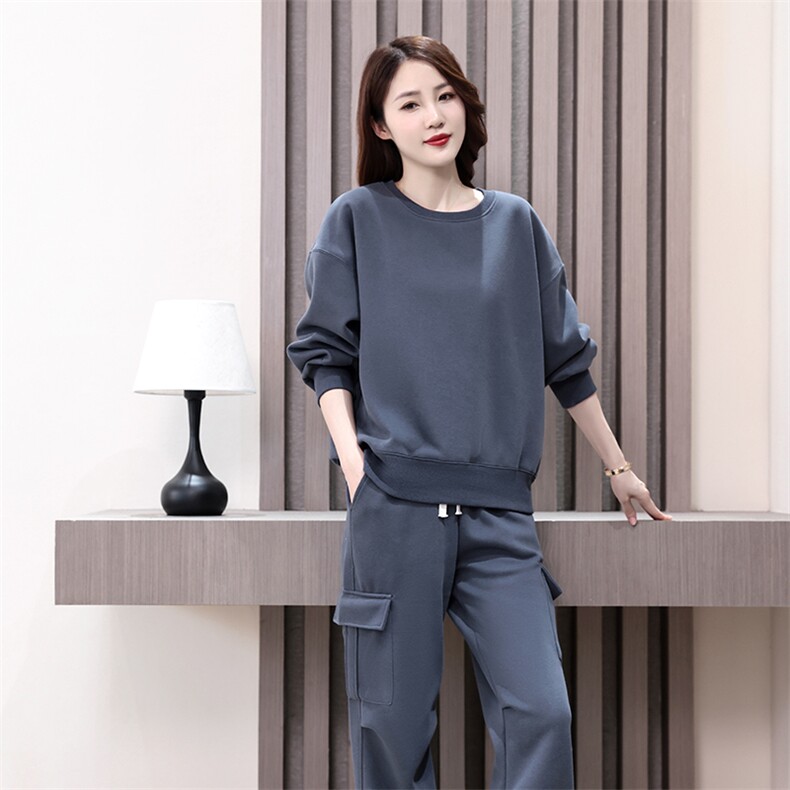 欧货2026春季新款工装时尚休闲上衣+运动长裤,女装运动套装,凯瑟曼