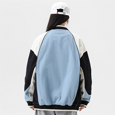 秋季宽松潮流休闲拼色棒球服情侣外套夹克A305-EY3671-P75，男装夹克，电商B306