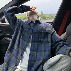 现货~磨毛加厚格子大码长袖衬衫C5898/特P25车景5，男装衬衫，电商A094