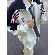 插肩袖男生运动外套男秋季开衫美式青少年立领夹克男款JK125，男装夹克，星座1116A（原606A-3）