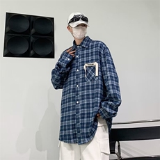 男士格长袖衬衫春季2024新款HJ06P36，男装衬衫，星座1116-2