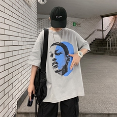 黑人大头像个性情侣半袖短袖T恤D072/P43（低48），男装T恤，星座1506-1