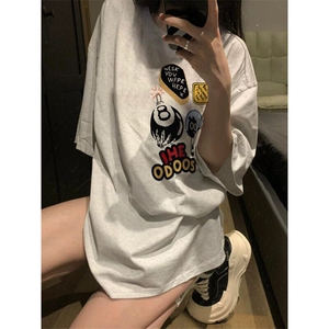DX698HH-特P35 美式字母刺绣重磅短袖t恤男女款夏季图片