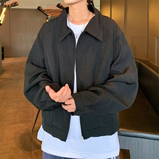 秋季美式复古翻领西装外套男潮牌简约高级感宽松休闲夹克JW214，男装夹克，星座1116A-1（原606A）