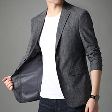 Y111钱塘2020-2中年男士商务休闲简约百搭秋冬季新款西服P152，男装西服，钱塘207-2