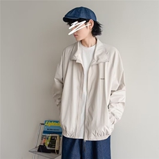 2025秋季新款双拉链防水立领夹克女情侣休闲宽松工装外套男无品牌，男装夹克，星座506A